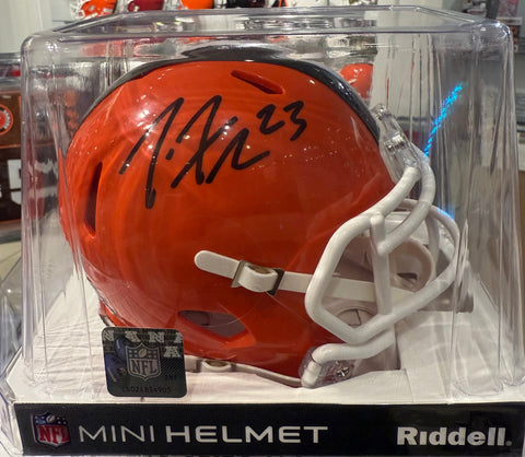 Cleveland Browns Joe Haden Hand Signed Autographed Orange Mini Helmet Includes COA