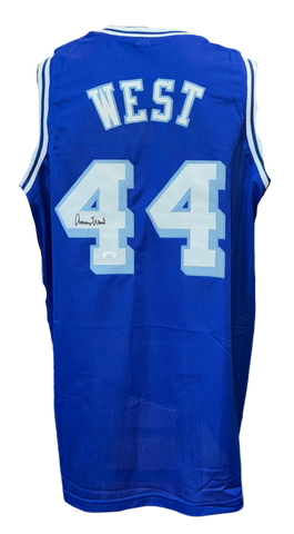 Los Angeles Lakers Jerry West Hand Signed Autographed Custom Blue Jersey Includes JSA COA