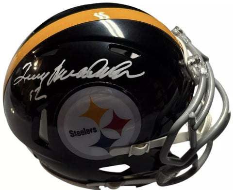 Pittsburgh Steelers Terry Bradshaw Hand Signed Autographed Black Mini Helmet Includes COA