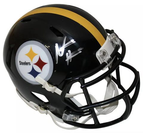 Pittsburgh Steelers Najee Harris Hand Signed Autographed Black Mini Helmet Includes Fanatics Authentic COA