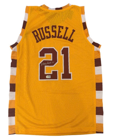 Cleveland Cavaliers Campy Russell Hand Signed Autographed Custom Yellow Jersey Includes SWAU COA