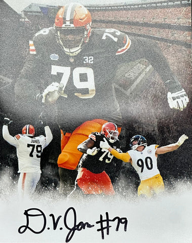 Cleveland Browns Dawand Jones Hand Signed Autographed 8x10 Photo Includes COA