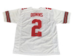 The Ohio State University Buckeyes Caleb Downs Hand Signed Autographed Custom White Jersey Includes SWAU COA