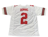 The Ohio State University Buckeyes Caleb Downs Hand Signed Autographed Custom White Jersey Includes SWAU COA