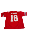 The Ohio State University Buckeyes Will Howard Hand Signed Autographed Custom Red Jersey Includes SWAU COA