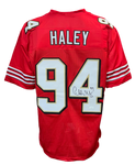 San Francisco 49ers Charles Haley Hand Signed Autographed Custom Red Jersey Includes JSA COA