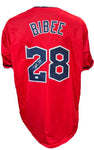 Cleveland Guardians Tanner Bibee Hand Signed Autographed Custom Red Jersey Includes JSA COA