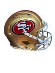 San Francisco 49ers Brock Purdy Hand Signed Autographed Speed Authentic Full-Size Gold Helmet Includes Fanatics Authentic COA