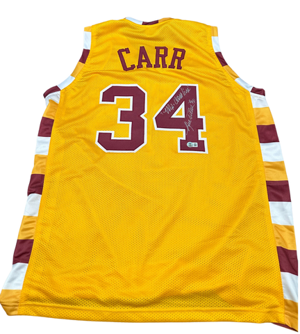 Cleveland Cavaliers Austin Carr Hand Signed Autographed Custom Yellow Jersey with "Mr. Cavalier" Inscription Includes Beckett COA