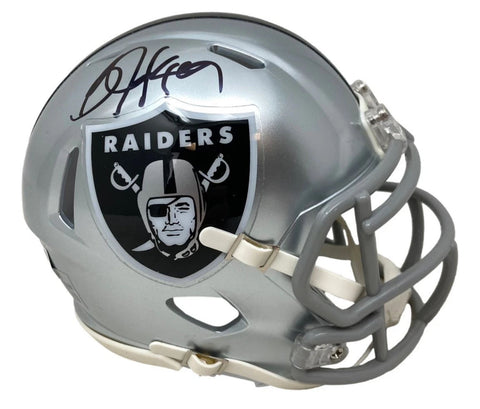 Oakland Raiders Bo Jackson Hand Signed Autographed Silver Mini Helmet Includes Steiner COA