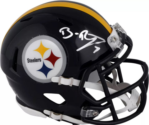 Pittsburgh Steelers Ben Roethlisberger Hand Signed Autographed Black Mini Helmet Includes Fanatics Authentic COA