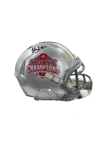 The Ohio State University Buckeyes Jack Sawyer Hand Signed Autographed National Championship Mini Helmet Includes SWAU COA