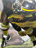 Cleveland Browns Joe Thomas Hand Signed Autographed 30x40 Canvas with Get Out Of My Way! Inscription Beckett Witnessed COA
