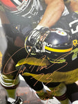 Cleveland Browns Joe Thomas Hand Signed Autographed 30x40 Canvas with Get Out Of My Way! Inscription Beckett Witnessed COA