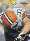 Cleveland Browns Joe Thomas Hand Signed Autographed 30x40 Canvas with HOF 2023, The Steeler Stopper, 10x Pro Bowl, NFL's Ironman, & 10,363 Consecutive Snaps Inscriptions JSA COA