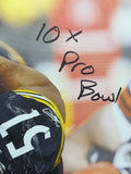 Cleveland Browns Joe Thomas Hand Signed Autographed 30x40 Canvas with HOF 2023, The Steeler Stopper, 10x Pro Bowl, NFL's Ironman, & 10,363 Consecutive Snaps Inscriptions JSA COA