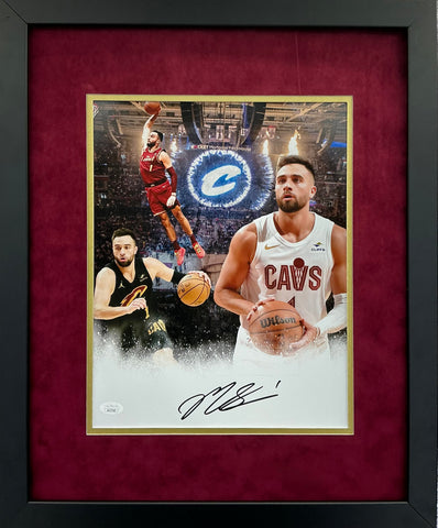 Cleveland Cavaliers Max Strus Hand Signed Autographed 11x14 Photo Framed with Suede Matting Includes JSA COA