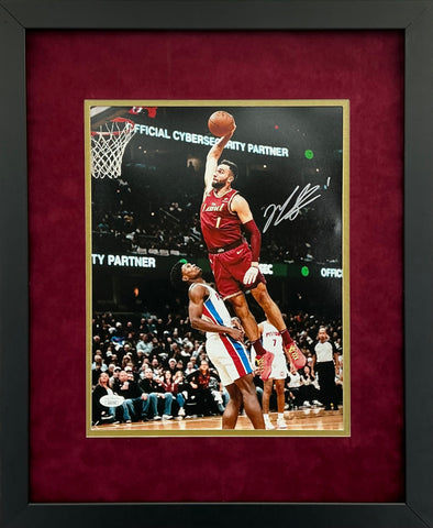Cleveland Cavaliers Max Strus Hand Signed Autographed 11x14 Photo Framed with Suede Matting Includes JSA COA
