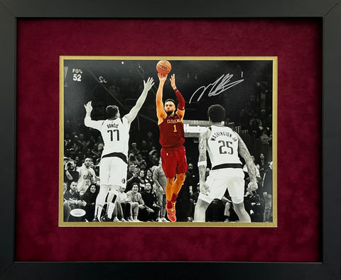 Cleveland Cavaliers Max Strus Hand Signed Autographed 11x14 Photo Framed with Suede Matting Includes JSA COA