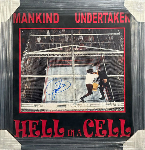 Mick Foley Hand Signed Autographed 16x20 Photo Framed with Suede Matting & Cutout Lettering Includes JSA COA