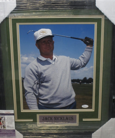 Jack Nicklaus Hand Signed Autographed 16x20 Photo Framed with Matting Includes JSA COA
