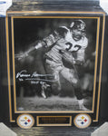 Pittsburgh Steelers Franco Harris Hand Signed Autographed 16x20 Photo with HOF 90 Inscription Framed with Matting Includes Beckett COA