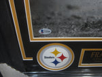 Pittsburgh Steelers Franco Harris Hand Signed Autographed 16x20 Photo with HOF 90 Inscription Framed with Matting Includes Beckett COA