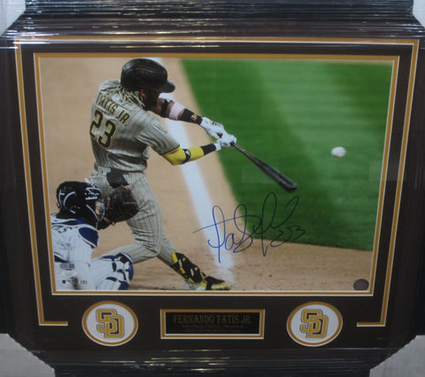 San Diego Padres Fernando Tatis Jr. Hand Signed Autographed 16x20 Photo Framed with Matting Includes JSA COA