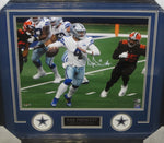 Dallas Cowboys Dak Prescott Hand Signed Autographed 16x20 Photo Framed with Matting Includes Beckett Witnessed COA