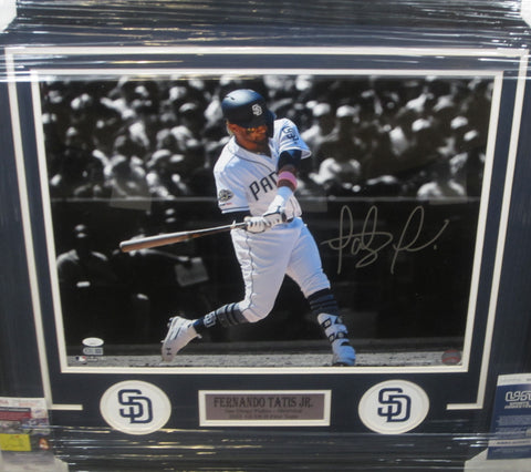 San Diego Padres Fernando Tatis Jr. Hand Signed Autographed 16x20 Photo Framed with Matting Includes JSA COA