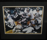 Pittsburgh Steelers Ernie Holmes, Mean Joe Green, L.C. Greenwood & Dwight White Hand Signed Autographed 16x20 Photo Framed with Matting Includes Steiner COA