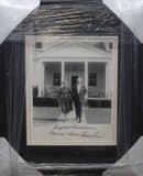 United States 34th President Dwight Eisenhower & First Lady Mamie Eisenhower Hand Signed Autographed 8x10 Photo Framed with Matting Includes JSA Full Letter COA