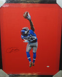 New York Giants Odell Beckham Jr. Hand Signed Autographed Large Canvas Framed & Includes JSA COA
