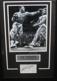 Joe Frazier Hand Signed Autographed Cut Framed with Matting Includes P.A.A.S. COA