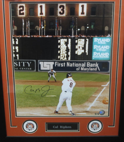 Baltimore Orioles Cal Ripken Hand Signed Autographed 16x20 Photo Framed with Matting Includes COA