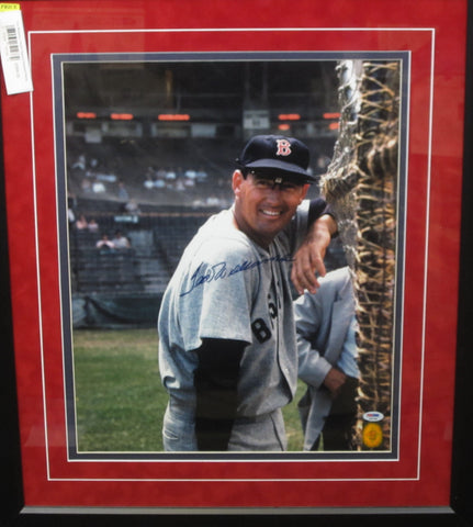 Boston Red Sox Ted Williams Hand Signed Autographed 16x20 Photo Framed with Suede Matting Includes PSA COA