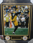 Pittsburgh Steelers T.J. Watt Hand Signed Autographed 16x20 Photo Framed with Matting Includes JSA COA