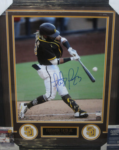 San Diego Padres Fernando Tatis Jr. Hand Signed Autographed 16x20 Photo Framed with Matting Includes JSA COA