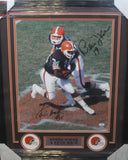 Cleveland Browns Bernie Kosar & Kevin Mack Hand Signed Autographed 16x20 Photo Framed with Matting Includes SGC Authentic COA