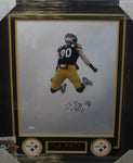 Pittsburgh Steelers T.J. Watt Hand Signed Autographed 16x20 Photo Framed with Matting Includes JSA COA