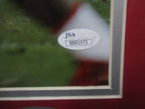 The Ohio State University Buckeyes Dwayne Haskins Hand Signed Autographed 16x20 Photo with 25/37, 3 TDS, and 251 YDS Inscriptions Framed with Matting Includes JSA COA