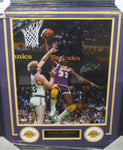 Los Angeles Lakers Magic Johnson Hand Signed Autographed 16x20 Photo Framed with Matting Includes PSA COA