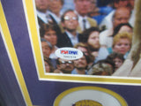Los Angeles Lakers Magic Johnson Hand Signed Autographed 16x20 Photo Framed with Matting Includes PSA COA