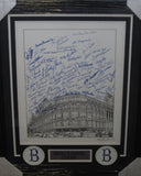 Brooklyn Dodgers Hall of Famers & Stars Hand Signed Autographed 16x20 Stadium Art Print Framed with Matting Includes JSA Full Letter COA