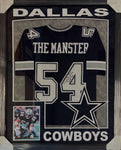 Dallas Cowboys Randy White Hand Signed Autographed Custom Navy Jersey with HOF 94 Inscription Framed with Suede Matting, XL 3D Logo, & Cutout Lettering Includes JSA COA