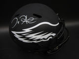 Philadelphia Eagles Jalen Hurts Hand Signed Autographed Replica Full-Size Matte Black Helmet Includes JSA COA
