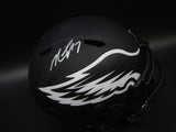 Philadelphia Eagles Michael Vick Hand Signed Autographed Replica Full-Size Matte Black Helmet Includes JSA COA