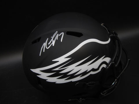 Philadelphia Eagles Michael Vick Hand Signed Autographed Replica Full-Size Matte Black Helmet Includes JSA COA