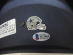 Dallas Cowboys Leighton Vander Esch Hand Signed Autographed Replica Full-Size Matte Navy Helmet Includes Beckett Witnessed COA