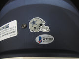 Dallas Cowboys Leighton Vander Esch Hand Signed Autographed Replica Full-Size Matte Navy Helmet Includes Beckett Witnessed COA